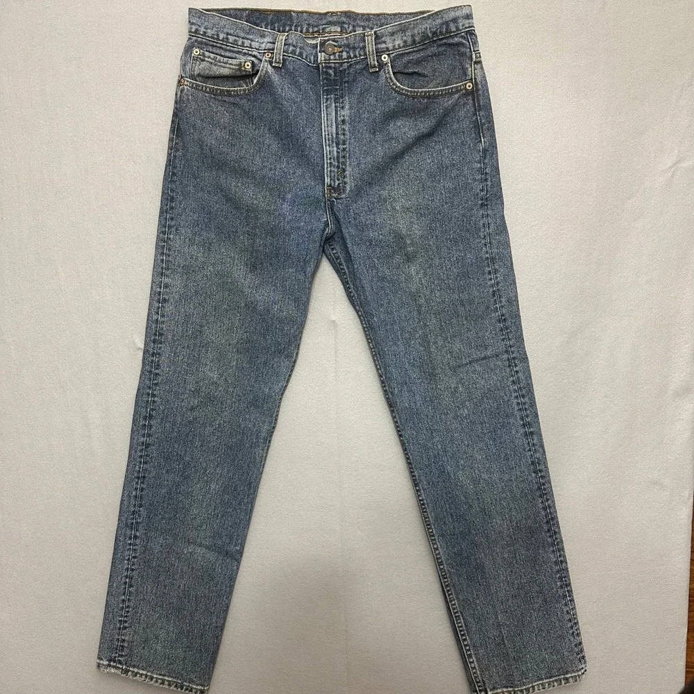 Vintage Levis 505 Mens 38x32 Regular Fit Blue Denim Jeans Made in‎ USA 505-4891